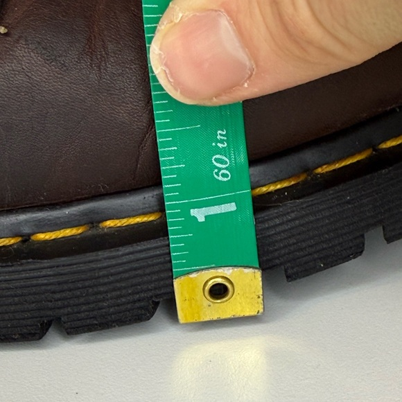 Dr. Martens Lace Up Loafers Chunky Brown Leather Y2K Women’s 11 Men’s 10 Vintage - Picture 14 of 15